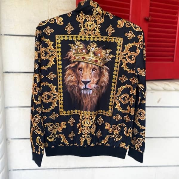 VICTORIOUS Crown Me King Black & Gold Baroque Jacket. 1