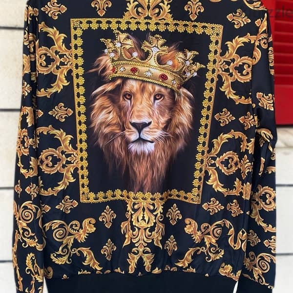 VICTORIOUS Crown Me King Black & Gold Baroque Jacket. 2