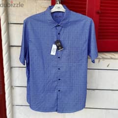 TASSO ELBA Blue Patterned Shirt. 0