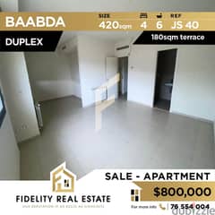 Duplex for sale in Baabda JS40 0