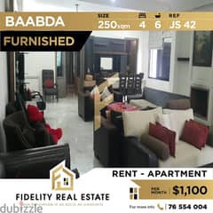 Furnished apartment for rent in Baabda JS42