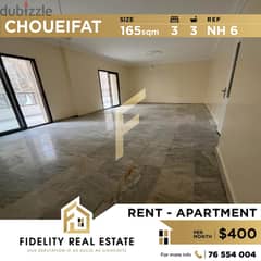 Apartment for rent in Choueifat NH6