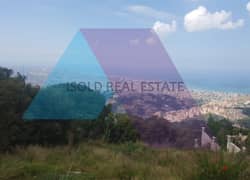 A 1565 m2 land having an open sea view for sale in Ain Saadeh