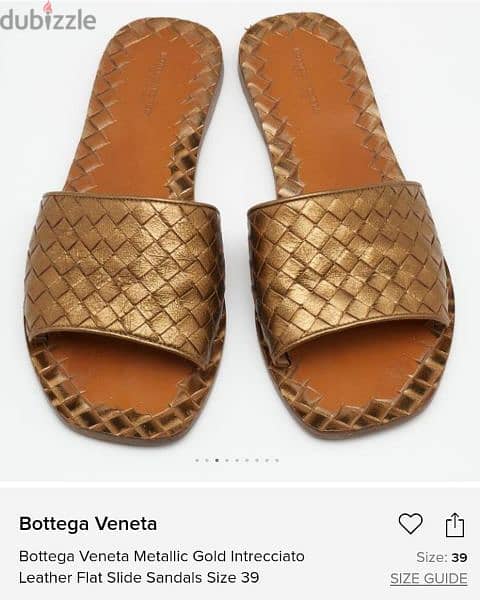 Authentic Bottega Veneta leather slide-in slippers. 0