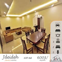 Jdaide | Furnished & Equipped 120m² | Building Age 10 | 2 Bedrooms 0