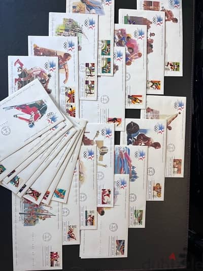 Olympics 1984 First day Cover full série of 24 stamped envelopes