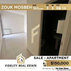 Apartment for sale in Zouk Mosbeh RB14