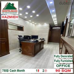 750$/Cash Month!! Office for rent in Hazmieh!! 0