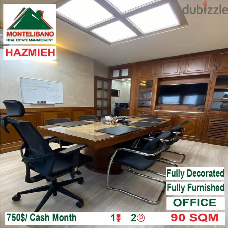 750$/Cash Month!! Office for rent in Hazmieh!! 2