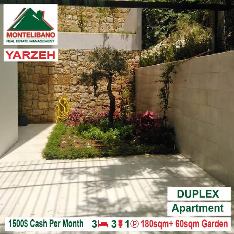 1500$!! Duplex Apartment for rent located in Yarzeh 1