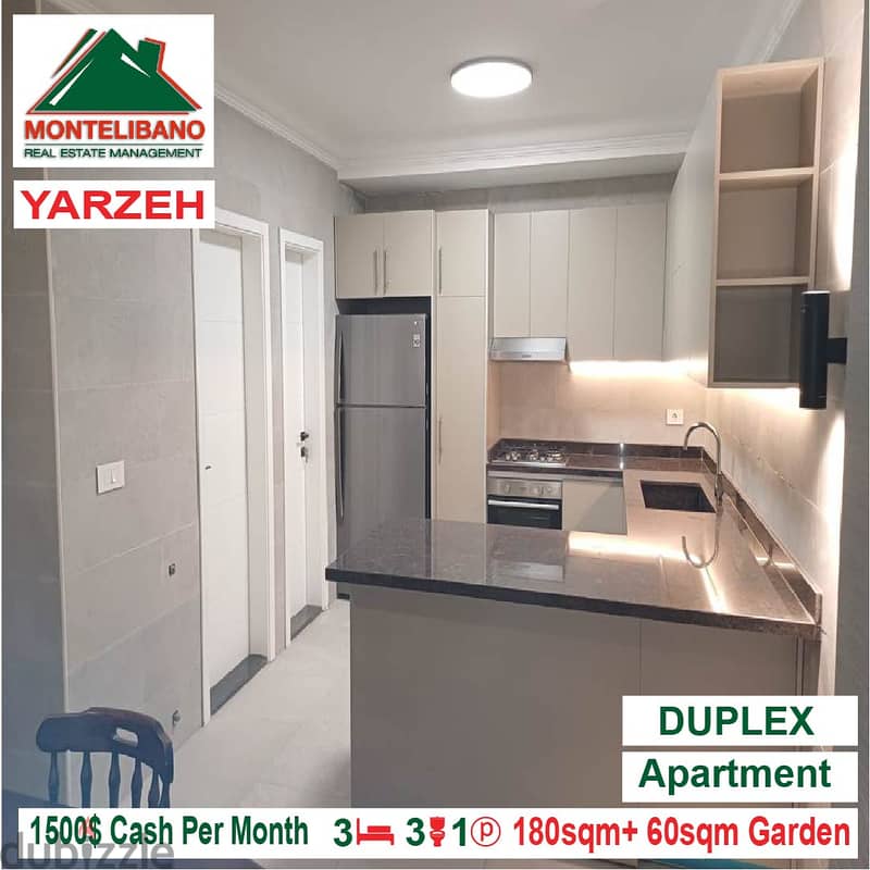 1500$!! Duplex Apartment for rent located in Yarzeh 5