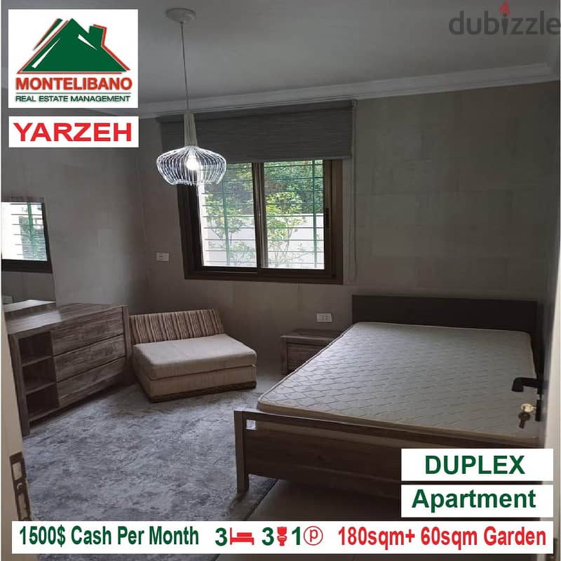 1500$!! Duplex Apartment for rent located in Yarzeh 8