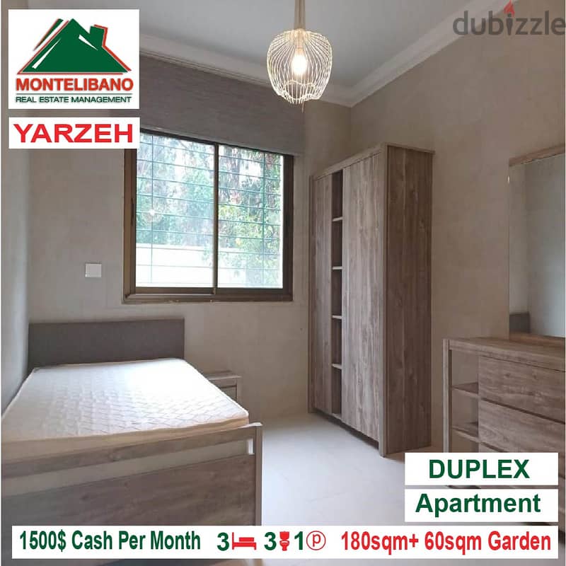 1500$!! Duplex Apartment for rent located in Yarzeh 9