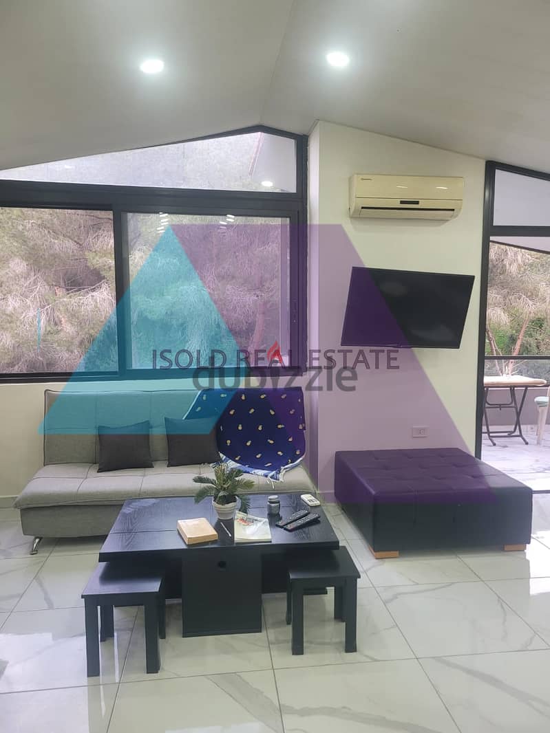 Fully furnished 130 m2 apartment+open nature view for rent in Bsalim 2
