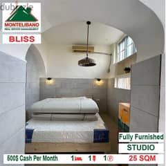 500$!! Fully Furnished Studio for rent located in Bliss 0