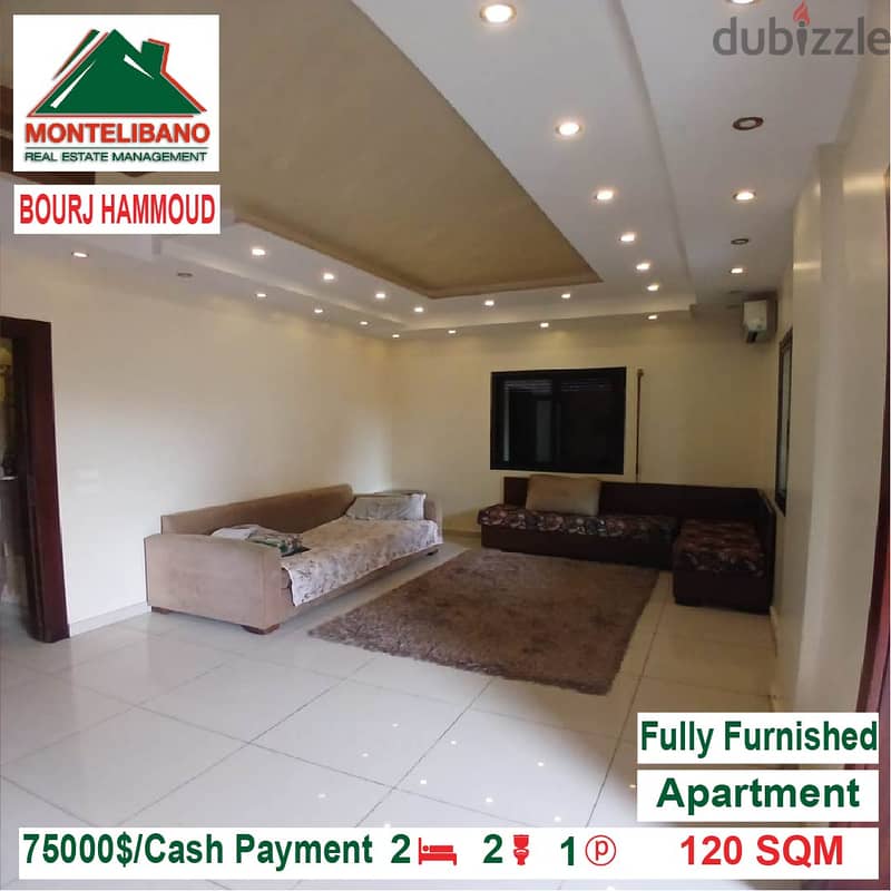 75000$!! Fully Furnished Apartment for sale located in Bourj Hammoud 1