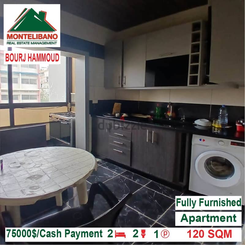 75000$!! Fully Furnished Apartment for sale located in Bourj Hammoud 2