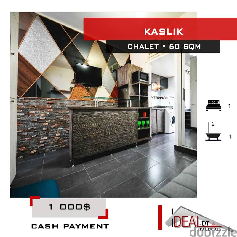 Chalet for rent in Kaslik 60 sqm ref#chk421 0