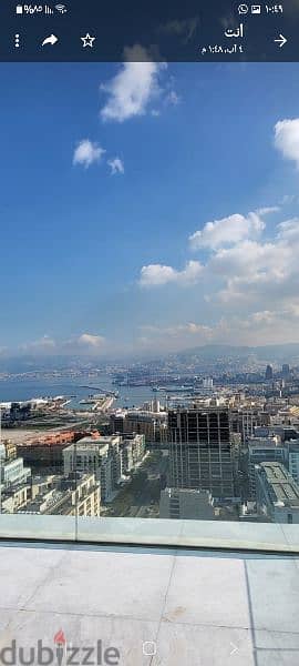 Beirut Terraces. Sea view apartment. high floor 4