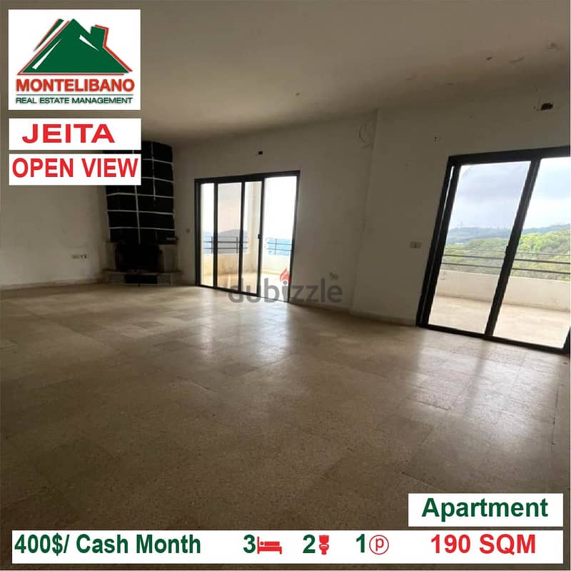 400$/Cash Month!! Apartment for rent in Jeita!! 1
