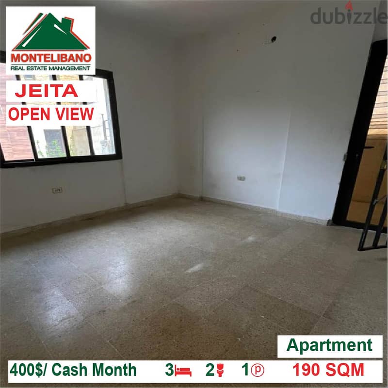 400$/Cash Month!! Apartment for rent in Jeita!! 2