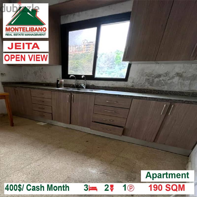 400$/Cash Month!! Apartment for rent in Jeita!! 4