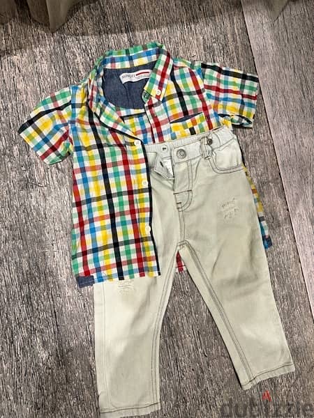 jeans + shirt size 1-2years like new 1