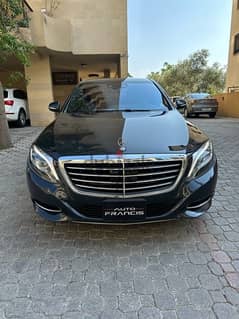 Mercedes S 550 4matic 2015 anthracite blue on brown (CLEAN CARFAX)
