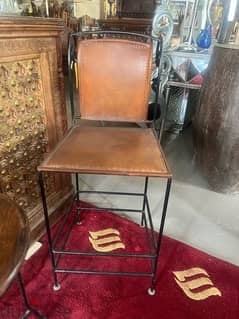 bar chair real leather