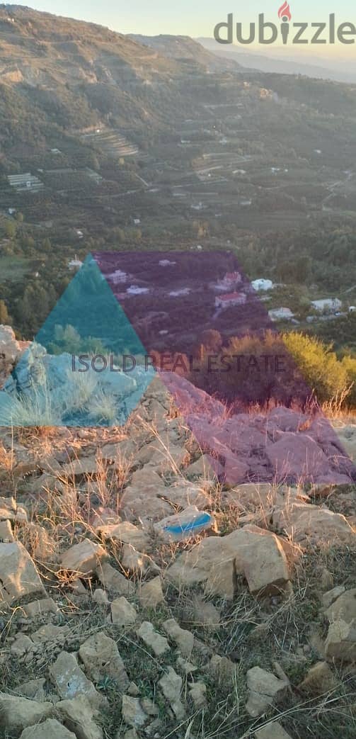 A 6900 m2 land having an open mountain view for sale in Fakra 2