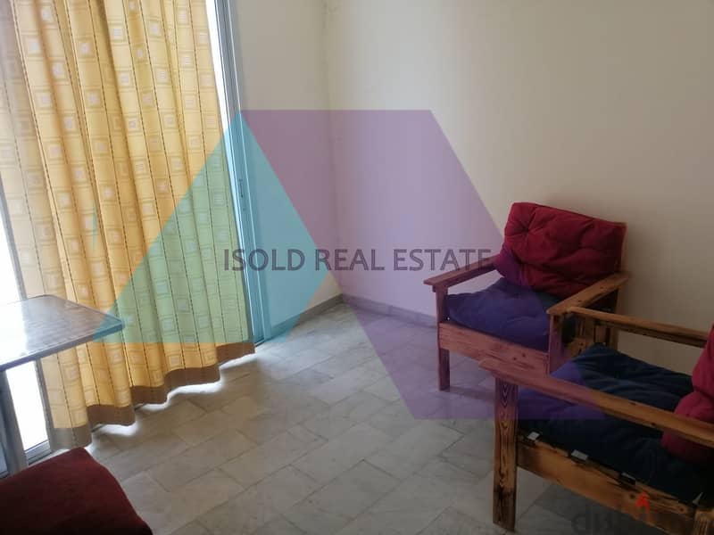 60m2 apartment with a terrace+ open city view for rent in Ras El Nabaa 1