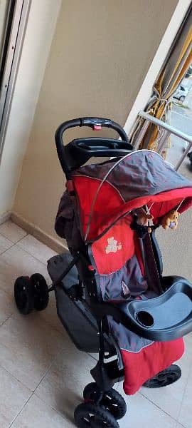 stroller grey/red 1