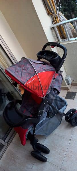 stroller grey/red 2