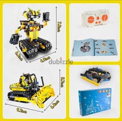 robot + bulldozer lego with remote control