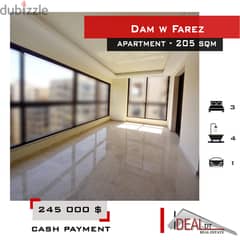 Apartment for sale in Dam w Farez Tripoli 205 sqm ref#rk671