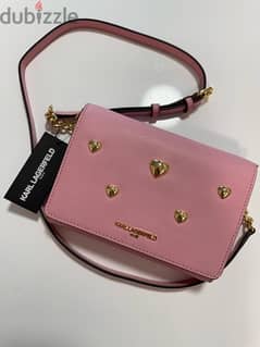 Karl Lagerfeld Paris Women Gold Heart Crossbody Bag