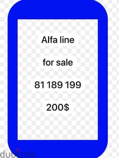 Alfa new number for sale 200$ for info 71604601