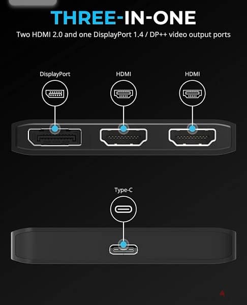SABRENT TYPE-C DUAL HDMI DISPLAY PORT ADAPTER 7