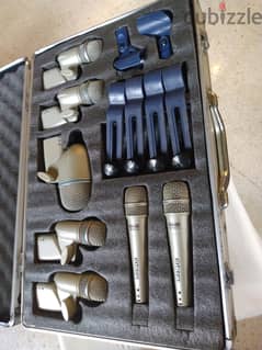 Mic Set for Drum Kit - SHURE w/ Flight Case (Briefcase)