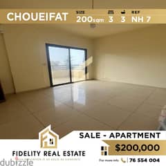 Apartment for sale in Choueifat NH7