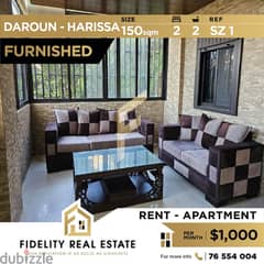 Furnished apartment for rent in Daroun Harissa SZ1
