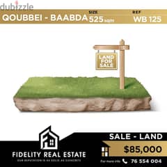Land for sale in Qoubbei Baabda WB125 0