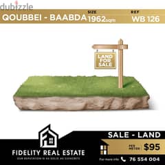 Land for sale in Qoubbei Baabda WB126 0