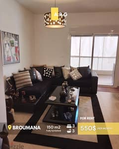 Apartment Broumana furnished for Rent-شقة برومانا مفروشة للايجار 0