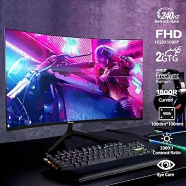 PRECHEN 27 inch frameless 240 Hz curved gaming monitor/ 3$ delivery 2
