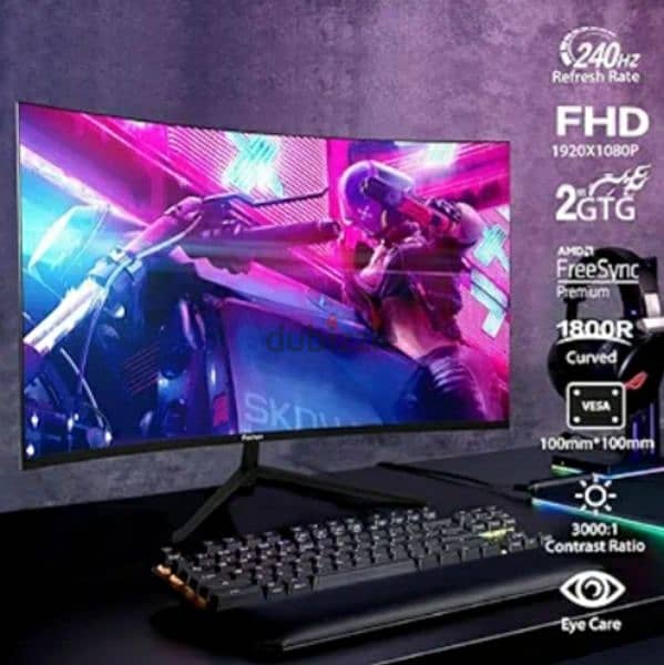 PRECHEN 27 inch frameless 165 Hz curved gaming monitor/ 3$ delivery 2