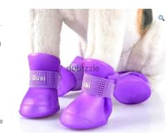 4 Pcs Waterproof Dog Boots Shoes Puppy Non-Slip Rain Shoes Pet Boots 0