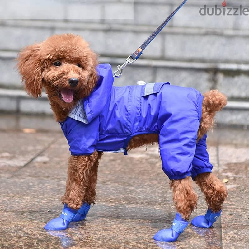 4 Pcs Waterproof Dog Boots Shoes Puppy Non-Slip Rain Shoes Pet Boots 2