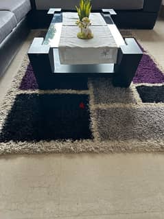 Living room table and carpet