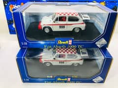 1/18 diecast in box opening panels Fiat Abarth 1000 TC by Revell